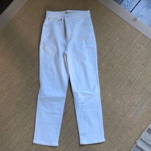 Madewell white jeans : classic straight size 24